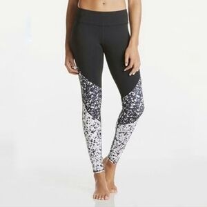 Fabletics Brona Epona Splatter Print Black and White Leggings S
